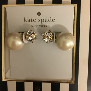 ♠️ ✨Kate Spade ♠️ pearl  with crystal earrings